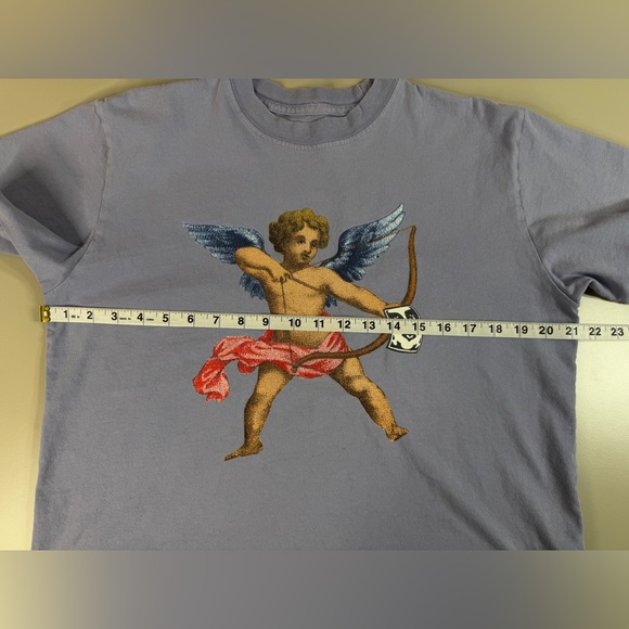 OBEY Watch Out Womens Tee PERIWINKLE Purple Medium Oversized Crop Medium Unisex - Picture 5 of 9